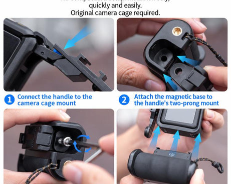 For DJI Osmo Action 5 Pro / 4 / 3 Street Photography Grip Frame Kit, Standard