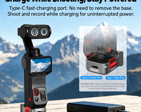 For Insta360 Luna Pro BRDRC Adapter/Expansion Quick-Release Charging Base