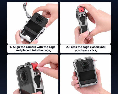 For DJI Osmo 360 II Flymile Expansion Cage With Lens Protection Heat Dissipation