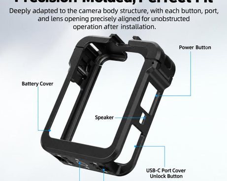 For DJI Osmo 360 / II Flymile Protective Cage Lens Cap Expansion Shell, For DJI Osmo 360 / II