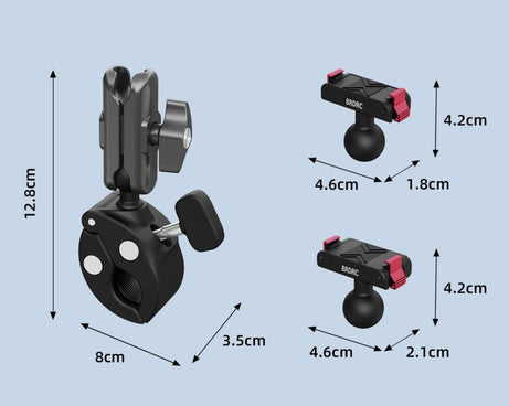 BRDRC Quick-Release Bicycle Mount, For DJI Osmo Action 6 / 4 / 5 Pro, For DJI Osmo 360 II / Nano