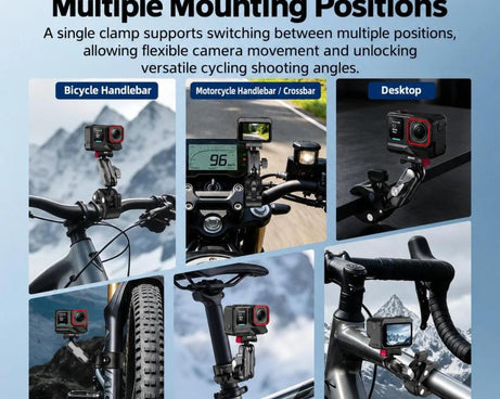 BRDRC For Quick-Release Cycling Mount For Insta360 Ace / Ace Pro 2 / X6 / X5 / X4 Air