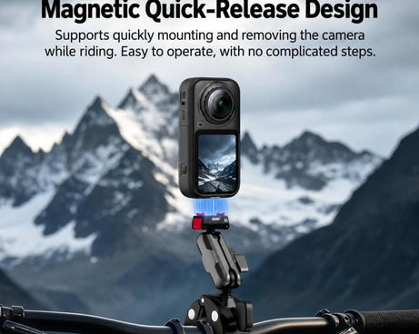 BRDRC For Quick-Release Cycling Mount For Insta360 Ace / Ace Pro 2 / X6 / X5 / X4 Air