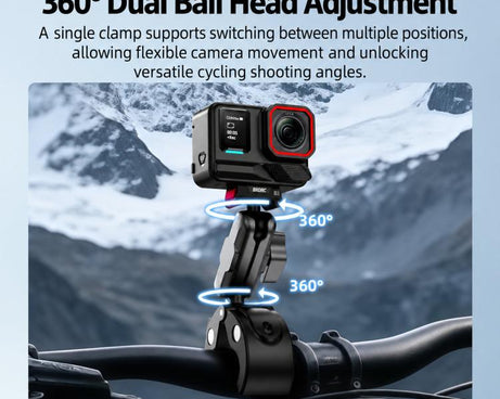 BRDRC For Quick-Release Cycling Mount For Insta360 Ace / Ace Pro 2 / X6 / X5 / X4 Air