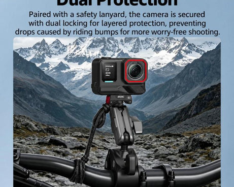 BRDRC For Quick-Release Cycling Mount For Insta360 Ace / Ace Pro 2 / X6 / X5 / X4 Air