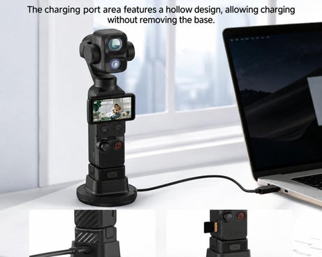 For DJI Osmo Pocket 3 / 4P BRDRC Rotatable Adhesive Car Mount