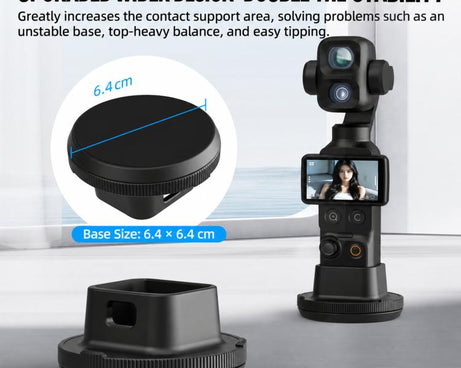 For DJI Osmo Pocket 3 / 4P BRDRC Rotatable Adhesive Car Mount