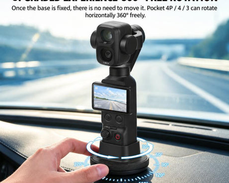 For DJI Osmo Pocket 3 / 4P BRDRC Rotatable Adhesive Car Mount