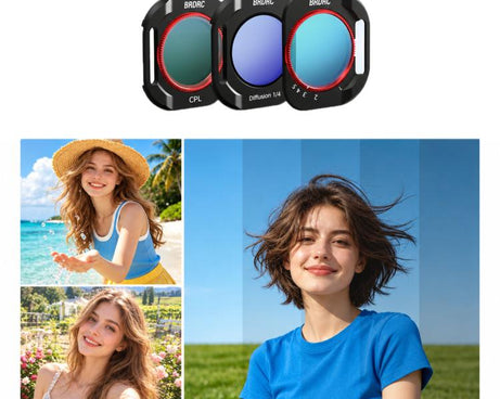 For Insta360 Luna Pro BRDRC Lens Protective Filter Accessory, UV, CPL + Black Mist + Adjustable VND Filter, CPL + Black Mist + Light Pollution Reduction + Adjustable VND Filter