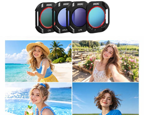 For Insta360 Luna Pro BRDRC Lens Protective Filter Accessory, UV, CPL + Black Mist + Adjustable VND Filter, CPL + Black Mist + Light Pollution Reduction + Adjustable VND Filter
