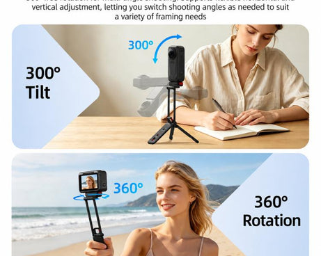Flymile Rotating Magnetic Quick-Release Carabiner Tripod, For Insta360 Ace / Ace Pro 2 / X6 / X5 / X4 Air