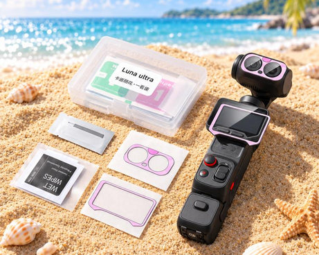 For Insta360 Luna Ultra Cute Screen Protector Tempered Glass Anti-Glare Lens Film Kit