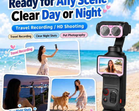 For Insta360 Luna Ultra Cute Screen Protector Tempered Glass Anti-Glare Lens Film Kit