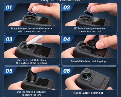 For DJI Osmo 360 II Replacement Lens Kit, 1 Lens, 2 Lens