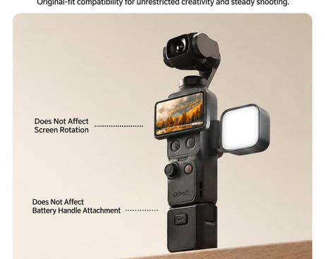 LKTOP Magnetic Fill Light For DJI Osmo Pocket 4 / 3 with 3 Color Modes 3000K-7000K, LKTOP