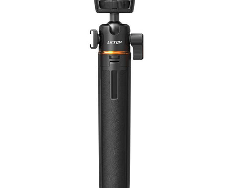 LKTOP 21-55cm Action Camera Selfie Stick Tripod Extendable Pole with 360-degree Ball Head, Cold Shoe
