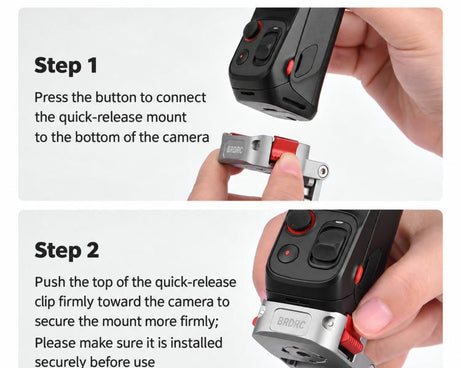 For Insta360 Luna Ultra BRDRC Metal Magnetic Quick-Release Tripod Mount
