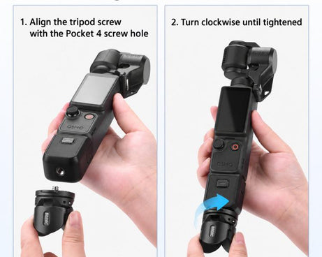 For DJI Osmo Pocket 4P / Insta360 X6 BRDRC Magnetic Foldable Tripod