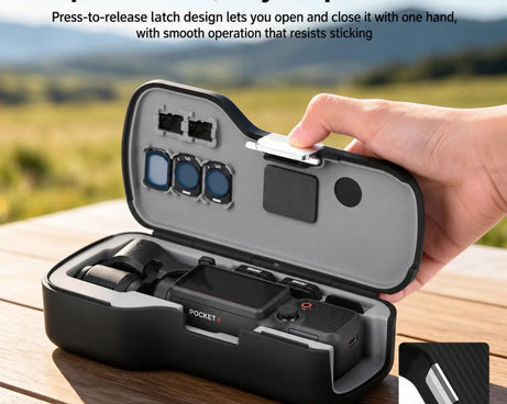 For DJI Osmo Pocket 4 / 3 BRDRC Lens Screen Drop-resistant Storage Protective Case