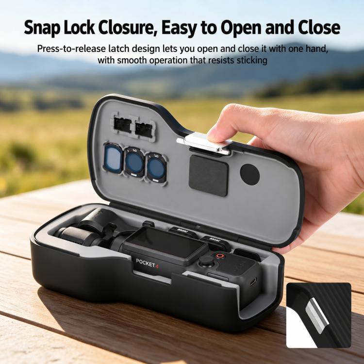 For DJI Osmo Pocket 4 / 3 BRDRC Lens Screen Drop-resistant Storage Protective Case