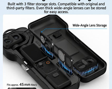 For DJI Osmo Pocket 4P BRDRC Screen Lens Protective Case Filter Storage Box