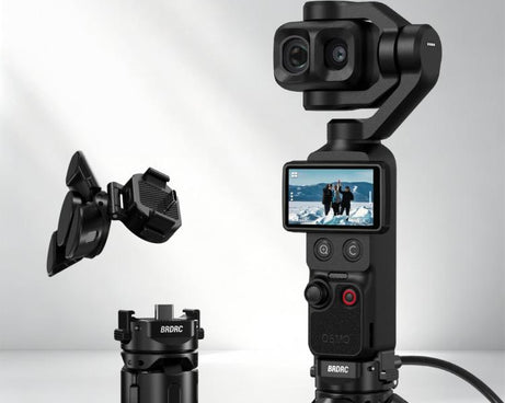 For DJI Osmo Pocket 4P / 4 / 3 BRDRC Foldable Magnetic Quick-Release Charging Tripod