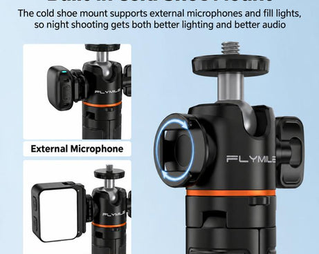Flymile One-Touch Pop-Out Tripod Selfie Stick Extension Pole For DJI, Insta360, GoPro, And Other Action Cameras