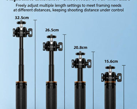Flymile One-Touch Pop-Out Tripod Selfie Stick Extension Pole For DJI, Insta360, GoPro, And Other Action Cameras