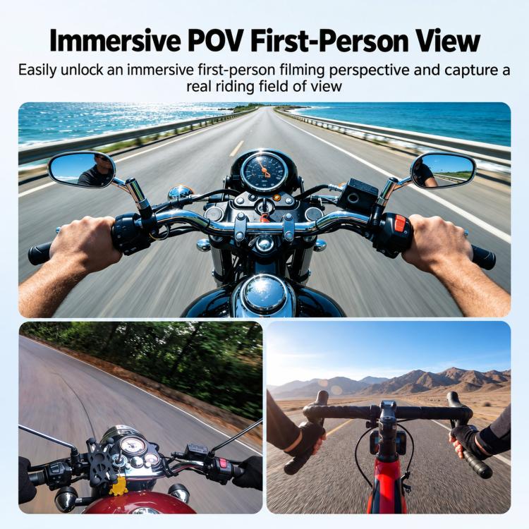 BRDRC Motorcycle Quick-Release Helmet Chin Mount For Insta360 Ace Pro 2 / X6 / X5 / X4 Air