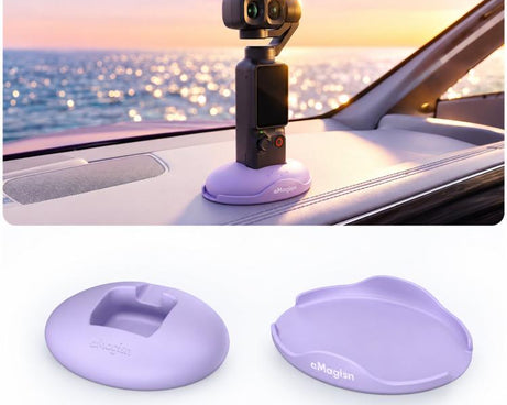 For DJI Osmo Pocket 4P/4/3 aMagisn Car Silicone Stand Base Anti-Slip Dashboard Mount Holder, BD27 Black, BD27 Pink, BD27 Purple