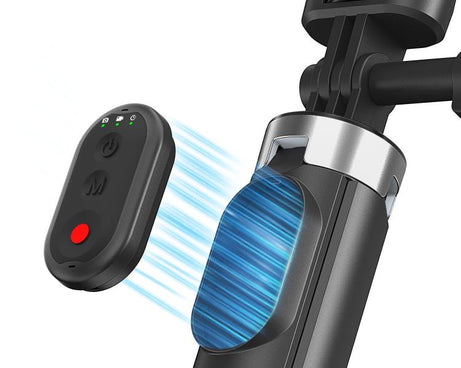 For aMagisn AM61 Action Camera Voice Remote, Magnetic Base With Strap, Selfie Stick