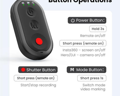 AMagisn AM61 Action Camera Voice Remote For Insta360 / GoPro HERO / DJI Series Cameras & Phones, AM61 Voice Remote