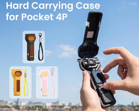 For DJI Osmo Pocket 4P aMagisn Full Wrap Hard Shell Storage Box Carrying Case, Full Wrap Black, Full Wrap Yellow, Full Wrap Pink