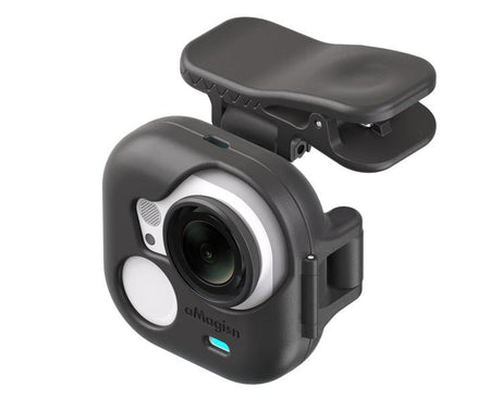 aMagisn Multi-function Alligator Clip Mount 360-degree Rotating Backpack Strap Hat Visor Clamp Case, For Insta360 GO Ultra, For DJI Osmo Nano