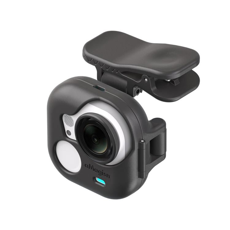 aMagisn Multi-function Alligator Clip Mount 360-degree Rotating Backpack Strap Hat Visor Clamp Case, For Insta360 GO Ultra, For DJI Osmo Nano
