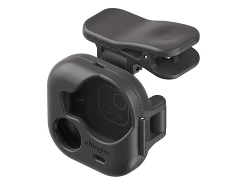 aMagisn Multi-function Alligator Clip Mount 360-degree Rotating Backpack Strap Hat Visor Clamp Case, For Insta360 GO Ultra, For DJI Osmo Nano