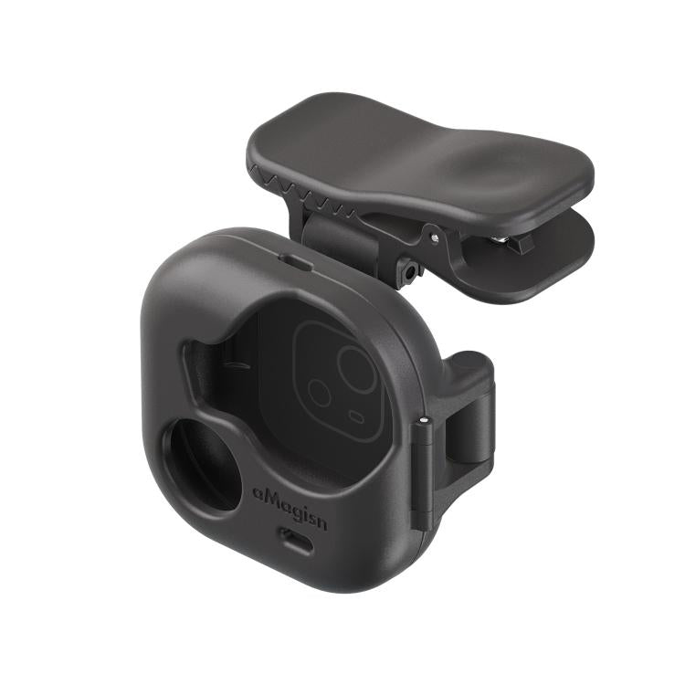 aMagisn Multi-function Alligator Clip Mount 360-degree Rotating Backpack Strap Hat Visor Clamp Case, For Insta360 GO Ultra, For DJI Osmo Nano