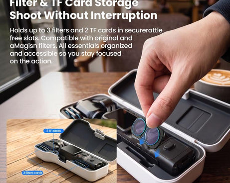 For Insta360 Luna Ultra aMagisn Full Wrap Hard Shell Storage Box Carrying Case