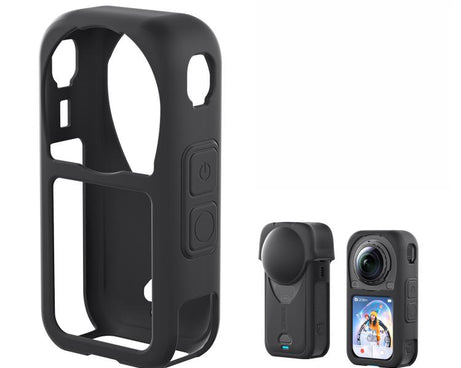 For Insta360 X6 Soft Anti-Scratch Rubber Cover Sleeve, aMagisn Body Case, aMagisn Lens Cap