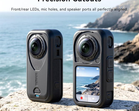 For Insta360 X6 Soft Anti-Scratch Rubber Cover Sleeve, aMagisn Body Case, aMagisn Lens Cap