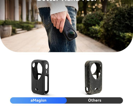 For Insta360 X6 Soft Anti-Scratch Rubber Cover Sleeve, aMagisn Body Case, aMagisn Lens Cap