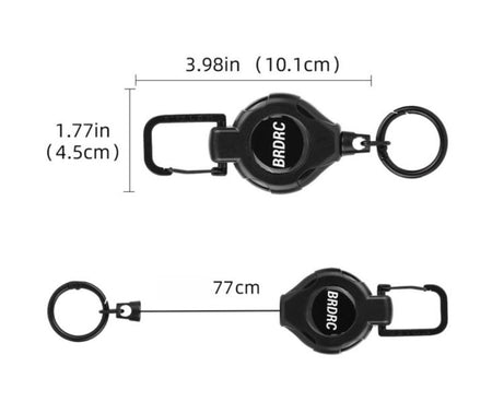 For DJI Pocket 4P / Insta360 X6 BRDRC Retractable Spring-Loaded Backpack Clip