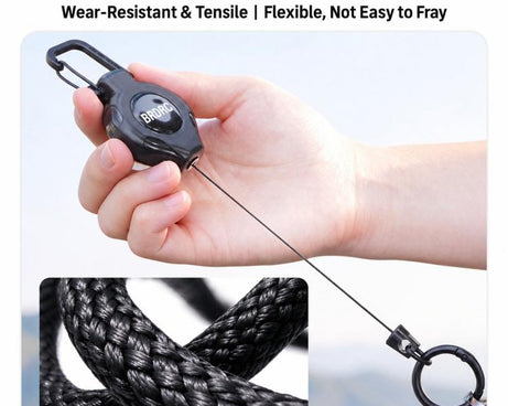 For DJI Pocket 4P / Insta360 X6 BRDRC Retractable Spring-Loaded Backpack Clip