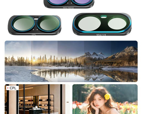 For Insta360 Luna Ultra AMagisn Magnetic Lens Filter, Wide-Angle Lens, Mist 1/4+Cool Night, VND-CPL+Mist 1/4+VND2-32, VND-CPL+Mist 1/4+VND2-32+Star, VND-CPL+Mist 1/4+VND2-32+Night