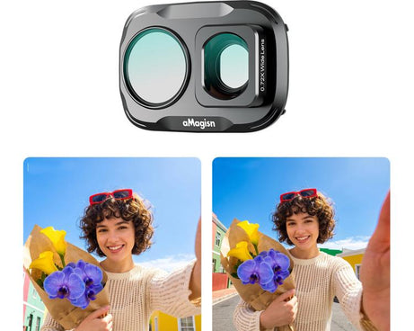 For DJI Osmo Pocket 4P aMagisn Magnetic Lens Filter, Wide-Angle Lens, Mist 1/4+Cool Night, VND-CPL+Mist 1/4+VND2-32, VND-CPL+Mist 1/4+VND2-32+Star, VND-CPL+Mist 1/4+VND2-32+Cool Night