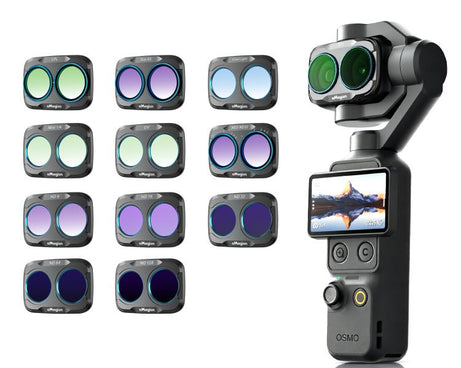 For DJI Osmo Pocket 4P aMagisn Magnetic Lens Filter, Wide-Angle Lens, Mist 1/4+Cool Night, VND-CPL+Mist 1/4+VND2-32, VND-CPL+Mist 1/4+VND2-32+Star, VND-CPL+Mist 1/4+VND2-32+Cool Night