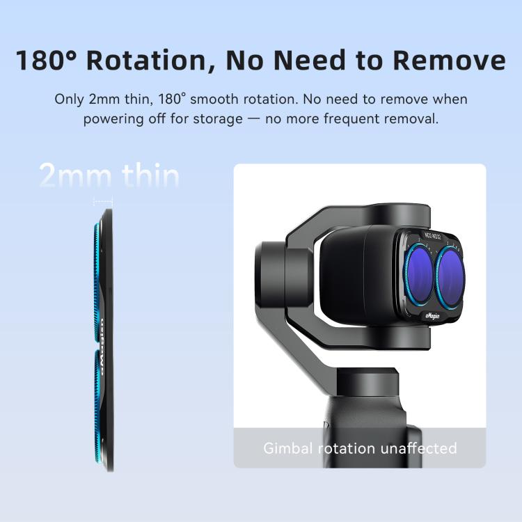 For DJI Osmo Pocket 4P aMagisn Magnetic Lens Filter, Wide-Angle Lens, Mist 1/4+Cool Night, VND-CPL+Mist 1/4+VND2-32, VND-CPL+Mist 1/4+VND2-32+Star, VND-CPL+Mist 1/4+VND2-32+Cool Night