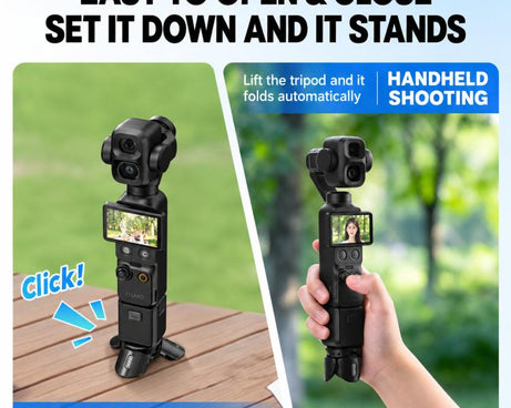For DJI Pocket 4P / Insta360 X6 BRDRC Magnetic Tripod Mount Base