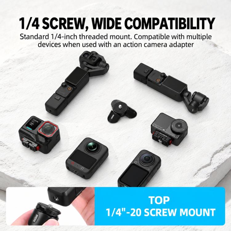 For DJI Pocket 4P / Insta360 X6 BRDRC Magnetic Tripod Mount Base