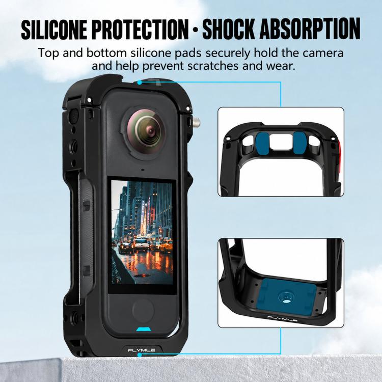 For Insta360 X4 Air Flymile Action Camera Protective Expansion Cage